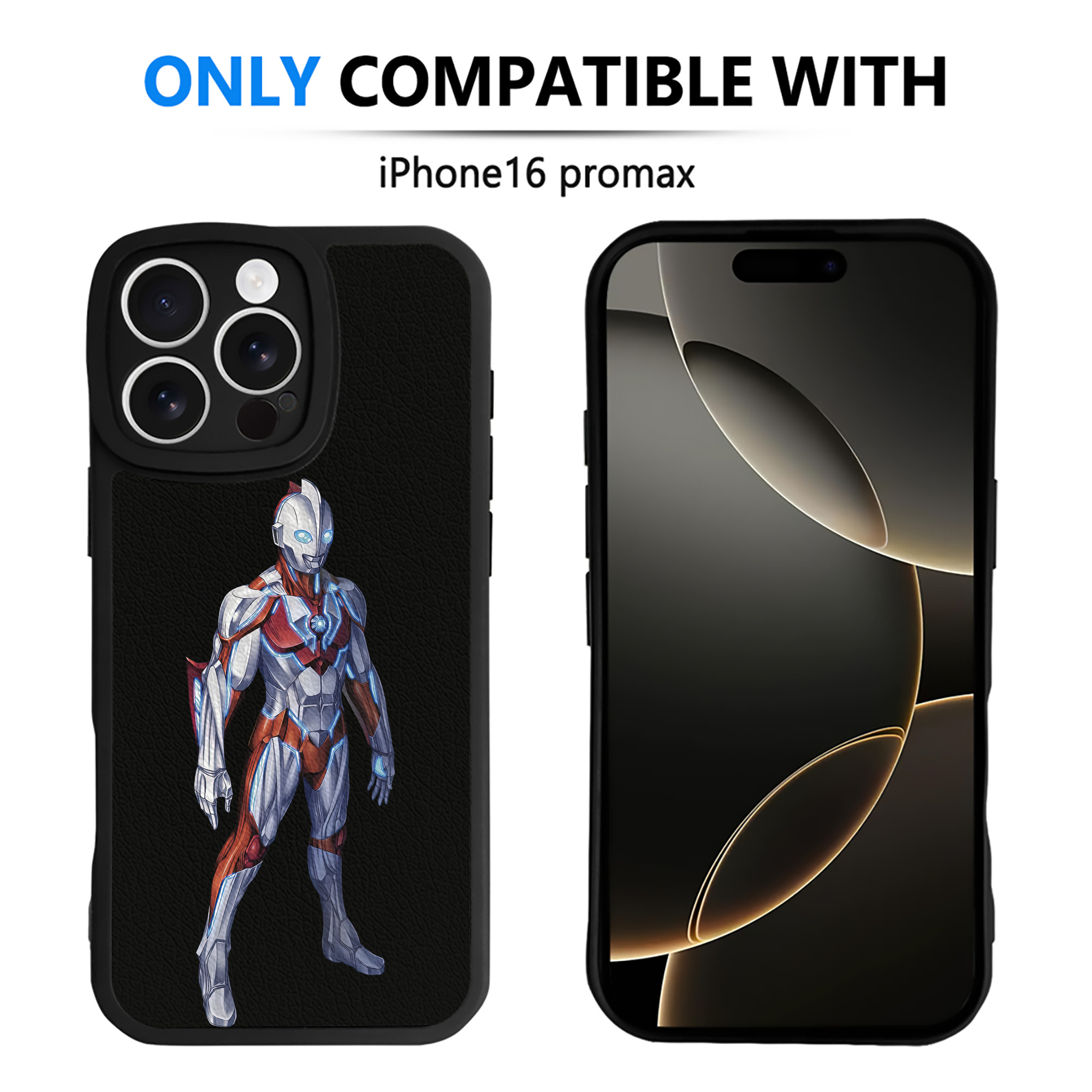 （画像用） ウルトラマン Ultraman 【iPhone 16シリーズ対応】シリコンスマホケース（レザー調） 材質：シリコン
